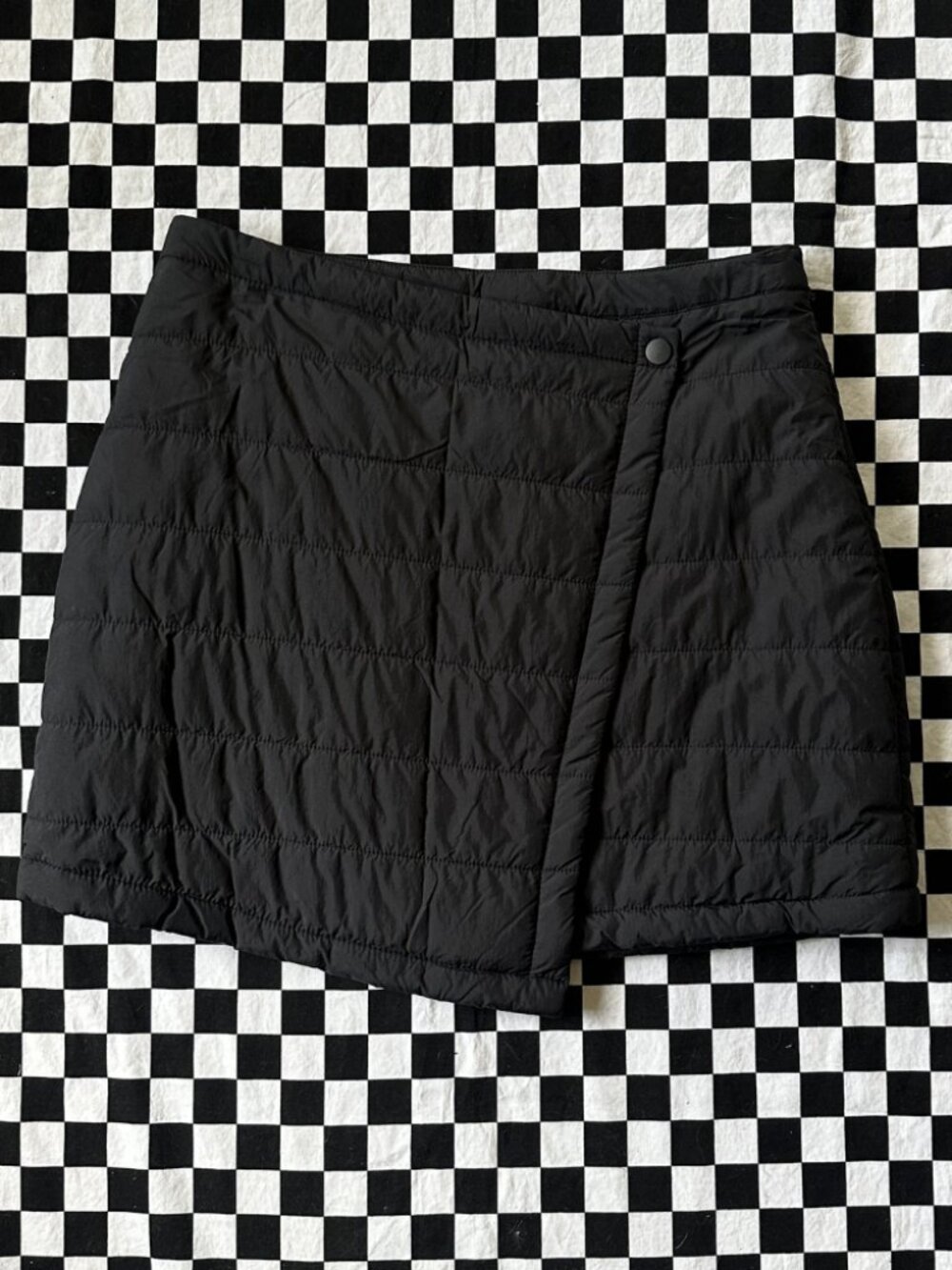 HYFVE Faux Wrap Puffer Mini Skirt